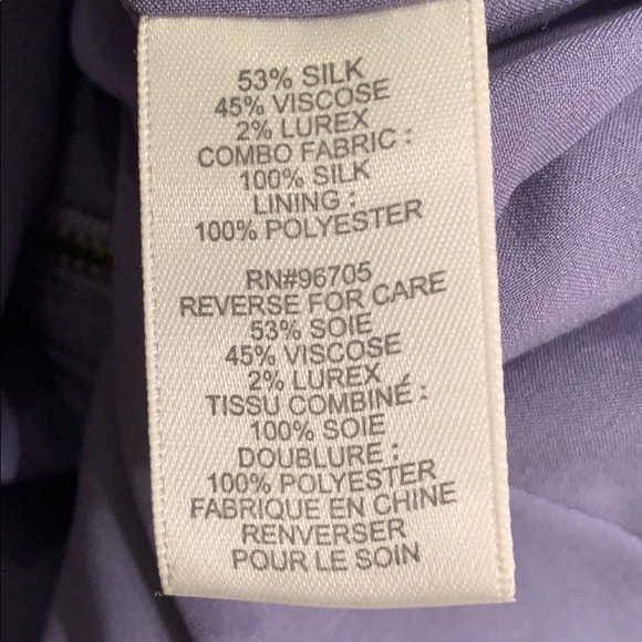 Rebecca Taylor tweed silk combo purple dress SZ 0 - Picture 6 of 7